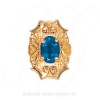 GS455 BT - 14 Karat Gold Blue Topaz Slide 