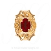 GS455 G - 14 Karat Gold Garnet Slide 