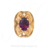 GS456 AMY - 14 Karat Gold Amethyst Slide 