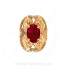 GS456 G - 14 Karat Gold Garnet Slide 