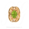 GS456 PD - 14 Karat Gold Peridot Slide 