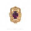GS459 AMY - 14 Karat Gold Amethyst Slide 
