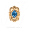 GS459 BT - 14 Karat Gold Blue Topaz Slide 