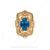 GS459 S - 14 Karat Gold Sapphire Slide 