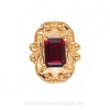 GS461 G - 14 Karat Gold Garnet Slide 