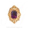 GS464 AMY - 14 Karat Gold Amethyst Slide 
