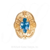 GS465 BT - 14 Karat Gold Blue Topaz Slide 