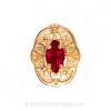 GS465 G - 14 Karat Gold Garnet Slide 