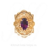 GS468 AMY - 14 Karat Gold Amethyst Slide 