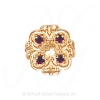 GS471 AMY - 14 Karat Gold Amethyst Slide 