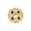 GS471 E - 14 Karat Gold Emerald Slide 
