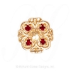 GS471 G - 14 Karat Gold Garnet Slide 