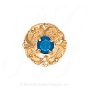 GS472 BT - 14 Karat Gold Blue Topaz Slide 