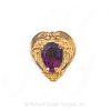 GS475 AMY - 14 Karat Gold Amethyst Slide 