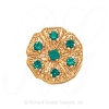 GS476 E - 14 Karat Gold Emerald Slide 