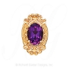 GS483 AMY - 14 Karat Gold Amethyst Slide 