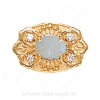 GS487 OP/D - 14 Karat Gold Slide with Opal center and Diamond accents 