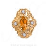 GS490 CIT/PL - 14 Karat Gold Slide with Citrine center and Pearl accents 