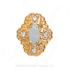 GS490 OP/D - 14 Karat Gold Slide with Opal center and Diamond accents 