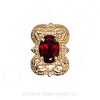 GS494 G - 14 Karat Gold Garnet Slide 