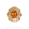 GS498 CIT - 14 Karat Gold Citrine Slide 