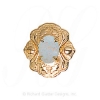 GS498 OP - 14 Karat Gold Opal Slide 