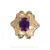 GS499 AMY - 14 Karat Gold Amethyst Slide 