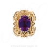 GS501 AMY - 14 Karat Gold Amethyst Slide 