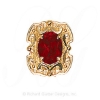 GS501 G - 14 Karat Gold Garnet Slide 