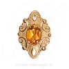 GS506 CIT - 14 Karat Gold Citrine Slide 