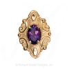 GS506 RG - 14 Karat Gold Rhodolite Garnet Slide 