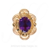 GS509 AMY - 14 Karat Gold Amethyst Slide 