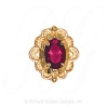 GS510 AMY - 14 Karat Gold Amethyst Slide 
