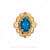 GS510 BT - 14 Karat Gold Blue Topaz Slide 