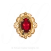 GS510 G - 14 Karat Gold Garnet Slide 