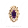 GS514 AMY - 14 Karat Gold Amethyst Slide 