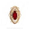 GS514 G - 14 Karat Gold Garnet Slide 