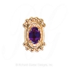 GS515 AMY - 14 Karat Gold Amethyst Slide 