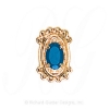 GS515 BT - 14 Karat Gold Blue Topaz Slide 