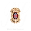GS515 G - 14 Karat Gold Garnet Slide 