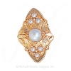 GS519 PL - 14 Karat Gold Pearl Slide 