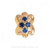 GS520 S - 14 Karat Gold Sapphire Slide 
