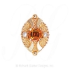 GS523 CIT/PL - 14 Karat Gold Slide with Citrine center and Pearl accents 