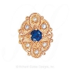 GS524 S/PL - 14 Karat Gold Slide with Sapphire center and Pearl accents 