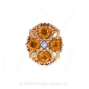 GS526 PL/CIT - 14 Karat Gold Slide with Pearl center and Citrine accents 