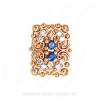 GS530 S/D - 14 Karat Gold Slide with Sapphire center and Diamond accents 