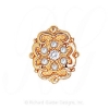 GS532 D/PL - 14 Karat Gold Slide with Diamond center and Pearl accents 