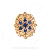 GS532 S - 14 Karat Gold Sapphire Slide 