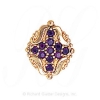GS533 AMY - 14 Karat Gold Amethyst Slide 