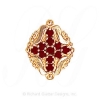 GS533 G - 14 Karat Gold Garnet Slide 